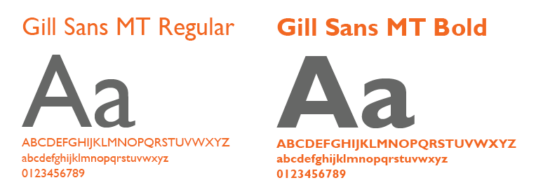 xTuple Typography - Gill Sans MT Regular