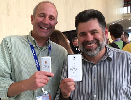 Tonra and Zuke with Woz-signed Apple devices